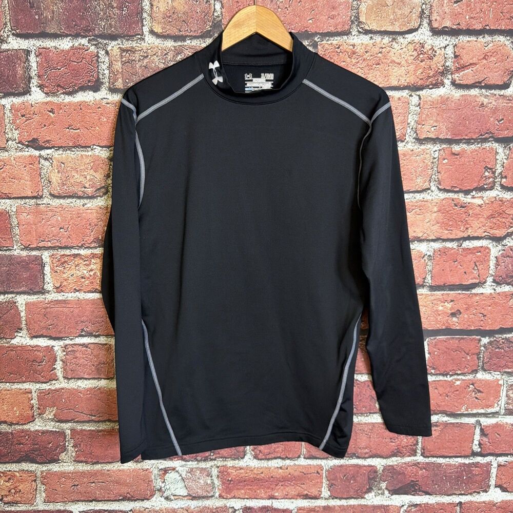 Under Armour Shirt Men XL Black Coldgear Compression Base Layer Athletic Stretch